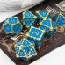 Dobbelstenenset Metaal Blauw Goud