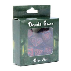 Dobbelst.Set Druide Zwart/Rood