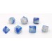 Dobbelstenen Blauw/Wit 7 set Brick