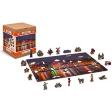 Wooden puzzle Amsterdam by night XL 600