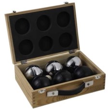 Jeu de boules-KIST 6 bals Zilver / Zwart Jeu de boules-KIST 6 bals Zilver / Zwart