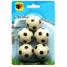Tafelvoetbal ballen 5 x wit/zw.+ profiel 32mm