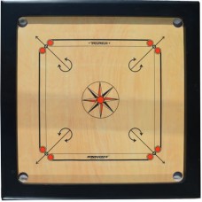 Carromboard Tournam.Zwart vierkant 89x89cm.