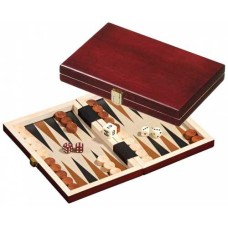 Backgammon 1100 kist bruin 19,5x12,5 cm