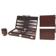 Backgammonkoffer 38 cm.bruin/wit/br.HOT
* Verwacht week 19 *