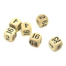 Verdubbelsteen 16 mm,hout backgammon VE.6