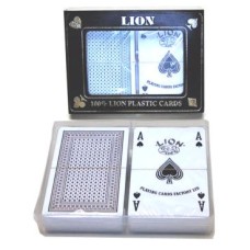 Speelkaarten Lion bridge100% plastic dubbel