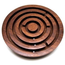 Geduld-kogel-spel rond acacia hout 12,5 cm.